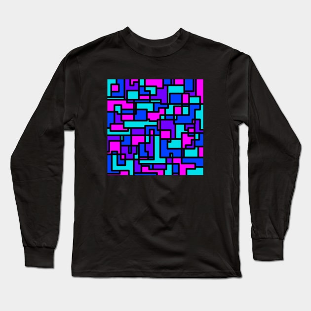 Illustration of Squares Long Sleeve T-Shirt by tomsacrylicart